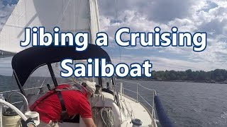 Jibing a Cruising Sailboat  Sail Fanatics [upl. by Holmen]