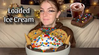 LOADED ICE CREAM SUNDAE MUKBANG Vegan No Talking [upl. by Meaghan]