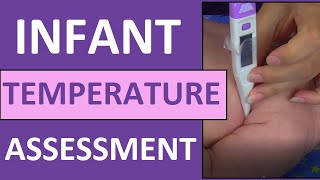 How to Take a Babys Temperature in Armpit Axillary  Pediatric Infant Nursing Skill [upl. by Rehpotsirh]