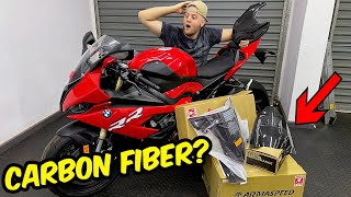 BMW S1000RR Carbon Fiber Install COMPLETE [upl. by Nuawtna200]