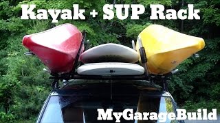 Stand Up Paddle Board and Kayak Roof Rack DIY Custom Home Made [upl. by Mimajneb]