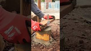 Deck support post concrete footings with post brackets construction diy concrete [upl. by Adamski]