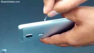 Huawei Ascend Mate 7  How to Insert SIM and microSD Card [upl. by Ayila]