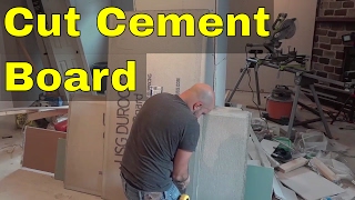 How To Cut Cement BoardFULL Tutorial [upl. by Anemolif]