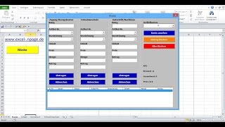 2Lagerprogramm in Excel VBA selber erstellen Eingabemaske erstellen und mit Schaltfläche aufrufen [upl. by Benton]