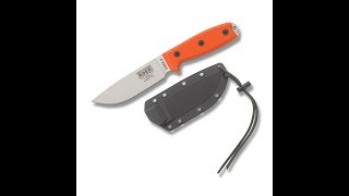 ESEE 4 Uncoated Blade Orange G 10 Handles Model ESEE 4P MB SS OR [upl. by Chap614]