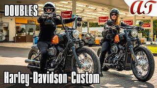 2021 HarleyDavidson STREET BOB Custom DOUBLES  AampT Design [upl. by Nauht546]