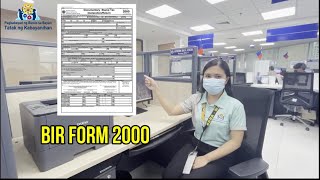 What is BIR FORM 2000 [upl. by Tyika]