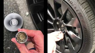 Tesla Model Y  wheel locks installation and wheel cover removal [upl. by Araet291]