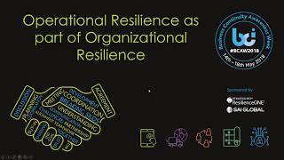 Operational Resilience as part of Organizational Resilience [upl. by Delfine61]