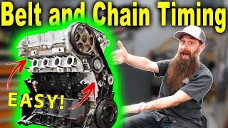 How To PROPERLY Time VWAudi 18t 20v Engine  Belt and Chain [upl. by Aicylla326]