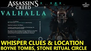 AC Valhalla Whisper Clues amp Location  Boyne Tombs Stone Ritual Circle near Small Harbor [upl. by Elolcin]