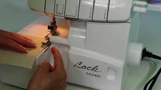 Brother 1034D Serger 26 Disengaging the Knife [upl. by Esinyt513]