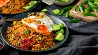 Easy Nasi Goreng  Indonesian Fried Rice Recipe [upl. by Yelkrab]