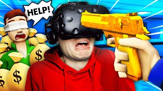 RESCUE HOSTAGES From BANK ROBBERY In VIRTUAL REALITY Fast and Low VR Funny Gameplay [upl. by Blondie269]