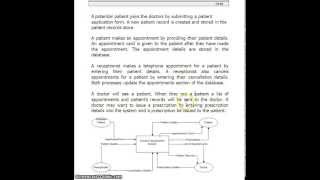 A2 Computing  Data Flow Diagram DFD Level 1 Doctors Scenario [upl. by Malvino430]