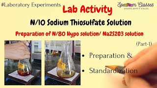 N10 Sodium Thiosulfate Solution Preparation and Standardization with K2Cr2O7  Iodometric titration [upl. by Phelia]