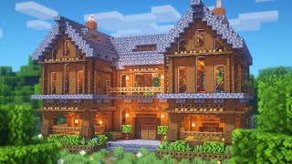 Minecraft How to Build a Large Spruce Mansion  Large Survival Base Tutorial [upl. by Stalker]