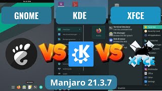 Manjaro 2137 GNOME vs KDE vs XFCE RAM Consumption [upl. by Assetak]