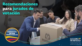 Recomendaciones para jurados de votación [upl. by Hgielar]