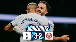 TOTTENHAM HOTSPUR 32 BRENTFORD  PREMIER LEAGUE HIGHLIGHTS  CRAZY DRAMA IN NORTH LONDON [upl. by Aneerol84]