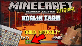 Hoglin Farm Tutorial Minecraft Bedrock [upl. by Halludba]