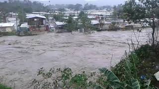 Río luchetti de yauco fuera de su causé el 20 de septiembre de 2017 durante el paso del Huracá María [upl. by Gnohp]