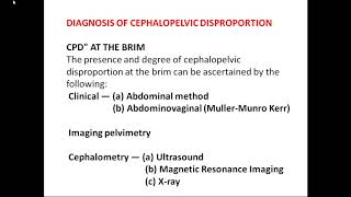 A CLASS ON CEPHALOPELVIC DISPROPORTION CPD BY Dr Sri Lakshmi Asst professorOBGY [upl. by Akinad]