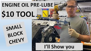 LT1 Small Block Chevy Oil PreLube How To 4K [upl. by Lucine607]