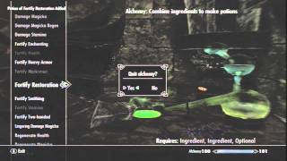 Skyrim Potions Glitch Make Epic ArmorGear [upl. by Waltner20]