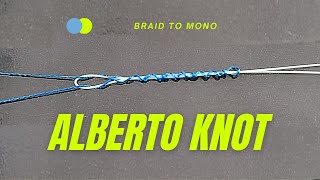 Alberto Knot  How to Tie Braid to Mono or Braid to Flurocarbon Sea fishing [upl. by Hurless]