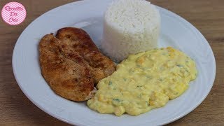 FILÉ DE FRANGO COM CREME DE MILHO  RECEITAS DA CRIS [upl. by Acimehs]