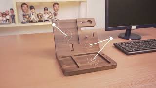 Wooden Phone Docking Station  Evo Gadgets [upl. by Alston311]