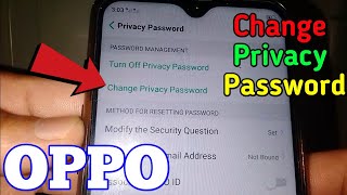 How to Change Privacy Password in OPPO A5s [upl. by Eneiluj]