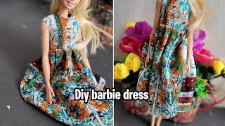 How to Make a Simple Barbie Dress – Easy DIY Tutorial [upl. by Anaynek]