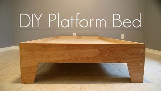 DIY Platform Bed  Stone and Sons Plans Available [upl. by Itra]