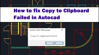 How to fix copy to clipboard failed in Autocad [upl. by Adorl720]