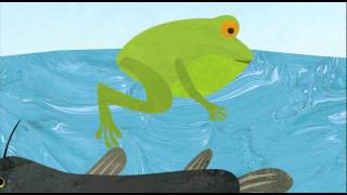 Little green frog song childrens song [upl. by Htirehc]