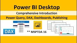 MSPTDA 16 Power BI Desktop Comprehensive Introduction Power Query DAX Dashboards Publishing [upl. by Sherill]