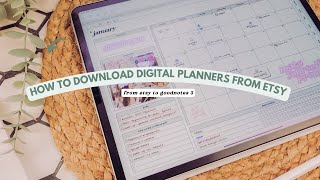 How to download Digital Planners from Etsy ✍️📓✨ [upl. by Halimeda]