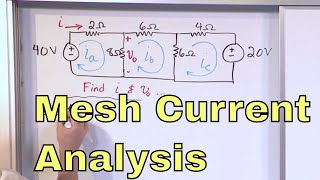 10  Intro to Mesh Current Circuit Analysis EE Circuits [upl. by Neale]