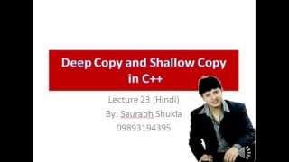 Lecture 23 Deep Copy and Shallow Copy in C Hindi [upl. by Attennaej]