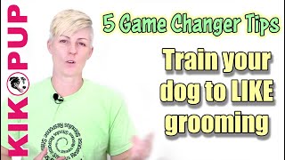 5 TIPS for training your dog to like GROOMING and NAIL TRIMMING [upl. by Berkin]