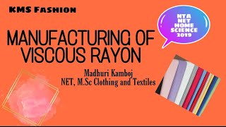 Viscose Rayon manufacturing processes By Madhuri Kamboj [upl. by Rogozen]