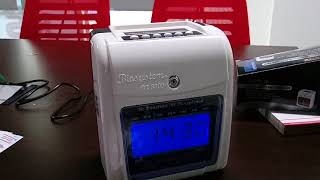 Time Recorder Biosystem BX3300  Punch Card Machine [upl. by Sehcaep]