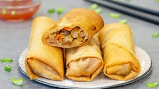 Crispy Beef Spring Rolls [upl. by Idnam269]