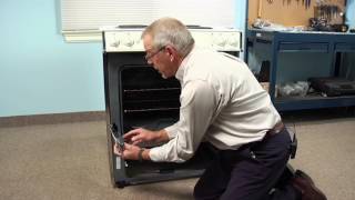 GE Range Repair – How to replace the Oven Door Hinge [upl. by Namaan]