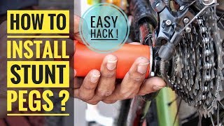 How to Install Stunt PEGS   Infinity Riderzz Kolkata  MTB Stunts 2019 [upl. by Fassold809]