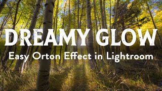 Create a Magic Dreamy Glow Orton Effect in Lightroom NO PHOTOSHOP REQUIRED [upl. by Frodina870]