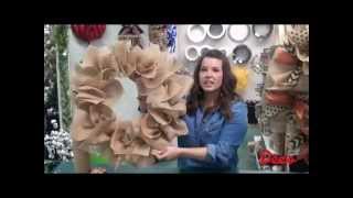 Make Your Own Burlap Mesh Wreaths Fall 2014 Edition [upl. by Ttelrahc633]